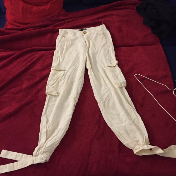 Zara ankle tie cargo pants size Xs - Picture 2 of 8